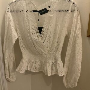 The Kooples Ivory Eyelet Blouse S1 (2-4)